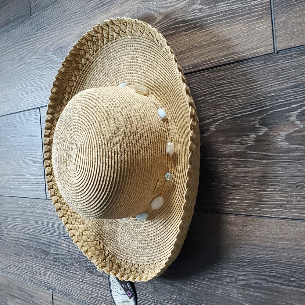 Hat Sun N Sand Wide Brim beaded band UPF 50+
